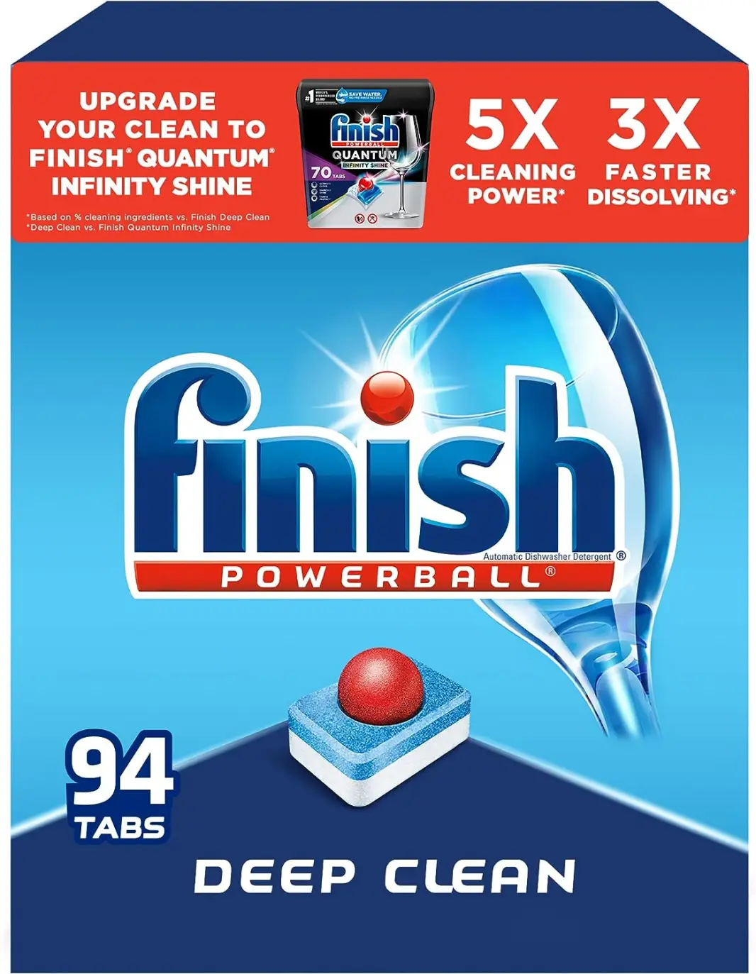 Detergent - Powerball - Dishwashing Tablets - Dish Tabs - Fresh Scent, 94 Count (Pack of 1) - Packaging May Vary
