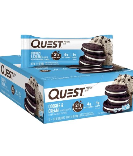 Quest Nutrition Chocolate Brownie Protein Bar, 20g Protein, 1g Sugar, 4g Net Carb, Gluten Free, Gluten Free, 12 Count